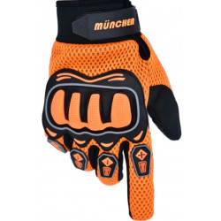 Guantes moto verano naranjas