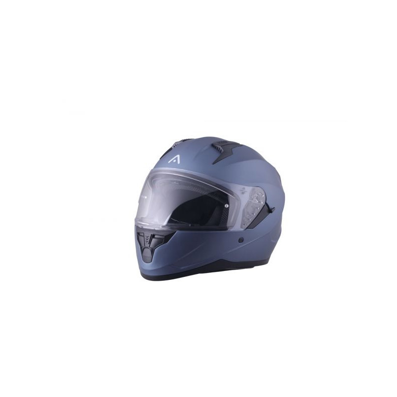 casco moto integral gafa solar adn stelvio azul mate